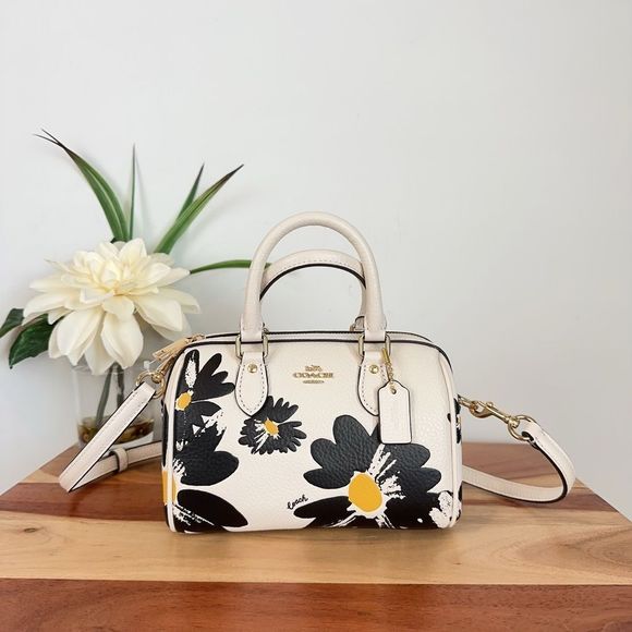 Coach Handbags - NWT Coach Mini Rowan Crossbody Bag With Floral Print